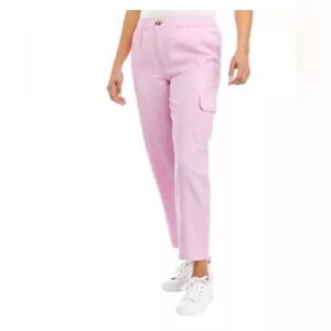Women's Pink Cargo Pants-Wonderly